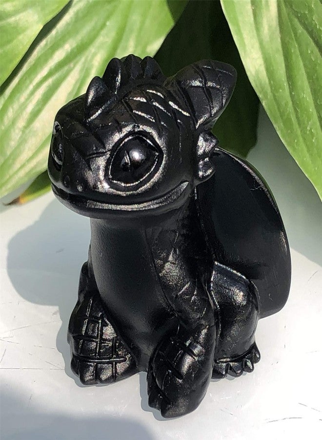 Anlingem 2″ Healing Crystals and Stones Reiki Skull Toothless Figurine Statue Animal Sculptures Hand Carved Fly Dragon Crystal for Birthday Festival Gifts Home Decor - Image 5
