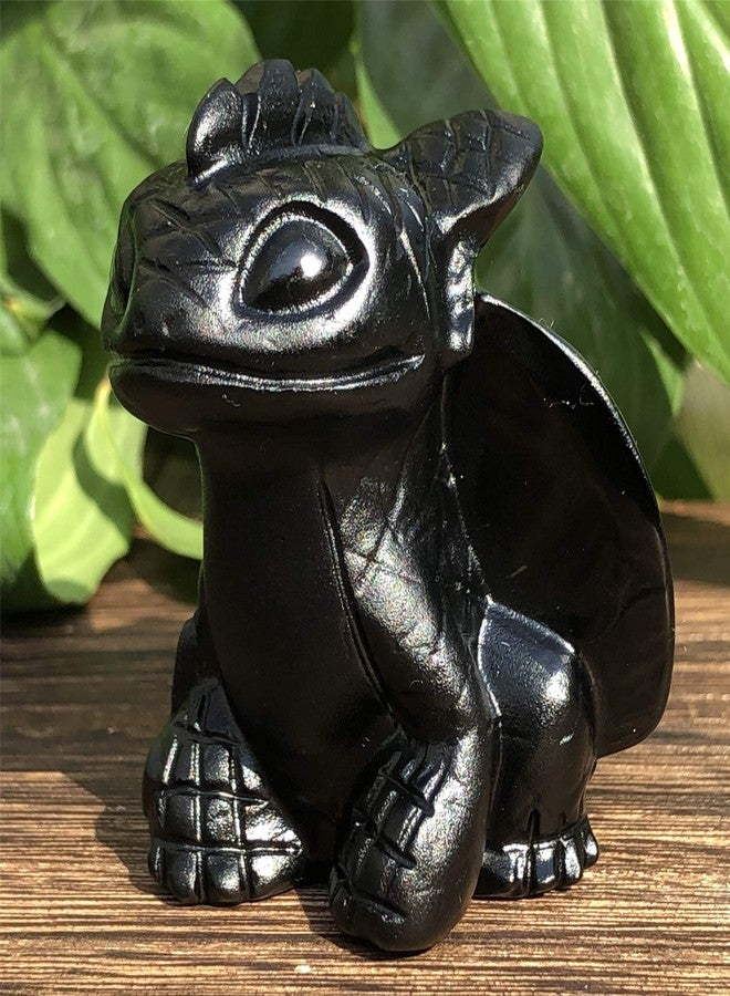 Anlingem 2″ Healing Crystals and Stones Reiki Skull Toothless Figurine Statue Animal Sculptures Hand Carved Fly Dragon Crystal for Birthday Festival Gifts Home Decor - Image 2