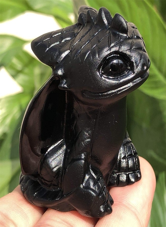 Anlingem 2″ Healing Crystals and Stones Reiki Skull Toothless Figurine Statue Animal Sculptures Hand Carved Fly Dragon Crystal for Birthday Festival Gifts Home Decor - Image 4