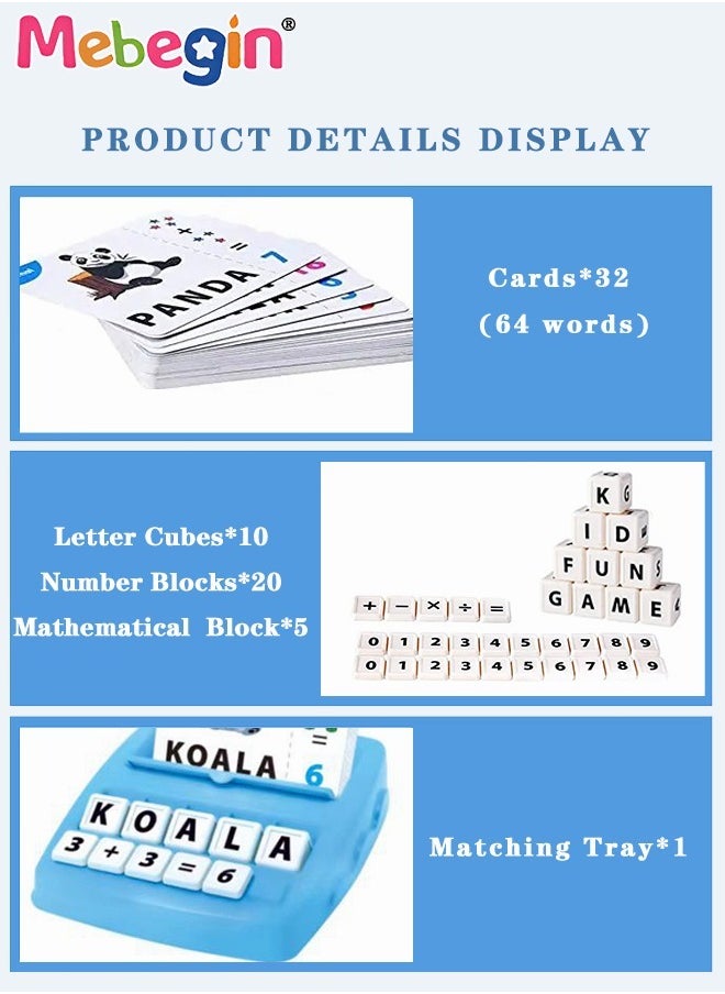 2 in 1 Matching Letter Games, Fun Spelling Reading Educational Toys, Alphabet Spelling Reading Flash Cards, Math Number Words Puzzle, Hands-On Learning Toy, Enlightenment Learning Games, Ideal Gifts for Kids - pzsku/Z0E4641E79B9FAAC24702Z/45/_/1714375771/8d26a58f-3caa-4b22-af77-ab8a2905857a