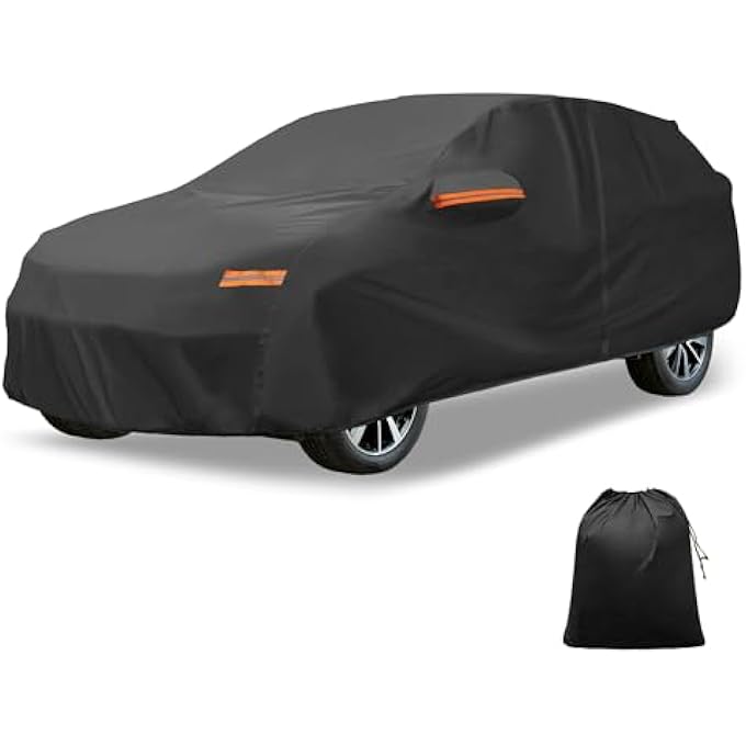 rayihni Car Cover Outdoor Waterproof Sun Rain Snow Hail Protection with Left Side Zipper 210D-PU for Lexus RX - Image 1