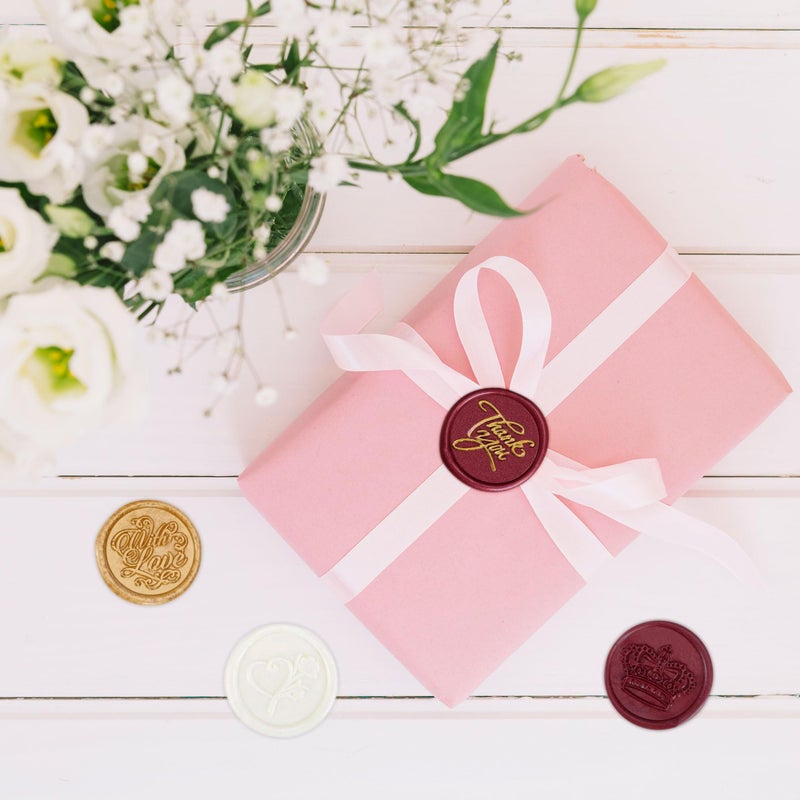 Yoption Thank You Wax Seal Stamp, Vintage Sealing Wax Stamp for Wedding Party Invitations Envelopes Gift Wrapping - Image 5