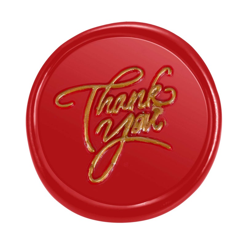 Yoption Thank You Wax Seal Stamp, Vintage Sealing Wax Stamp for Wedding Party Invitations Envelopes Gift Wrapping - Image 3