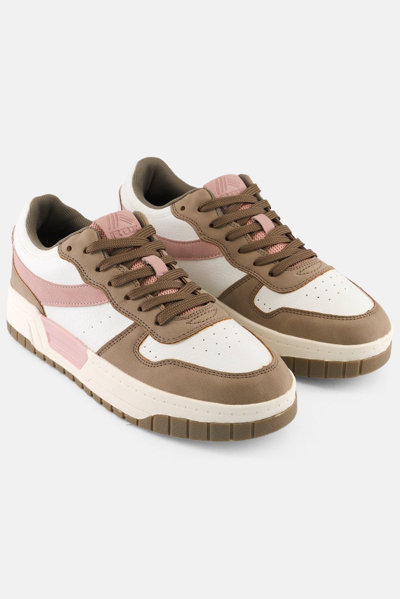 RBX Women Lace Up Outdoor Shoes, Brown - Image 1