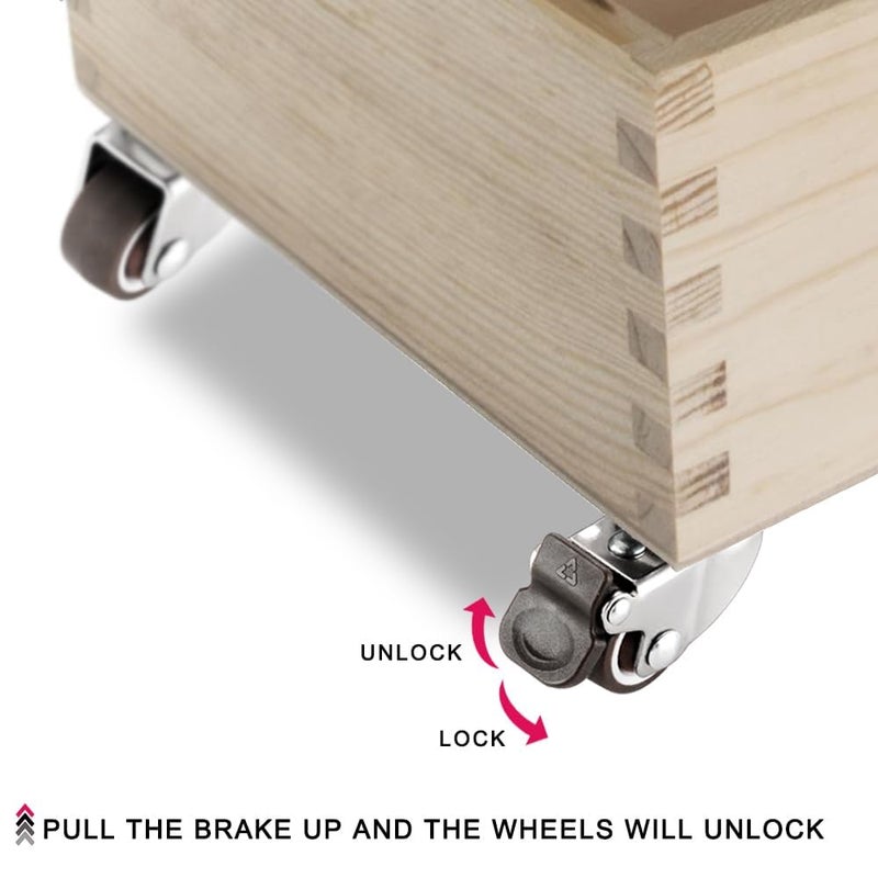 BOSNEY Galaxy Hardwares Caster Wheel Locking 360 Degree Top Plate For Furniture With 100 kg Load Capacity Furniture moving wheel roller - Image 4