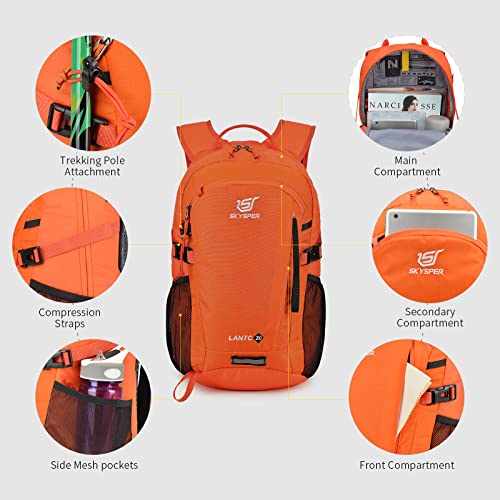 SKYSPER Small Hiking Backpack, 20L Lightweight Travel Backpacks Hiking Daypack for Women Men - Image 4