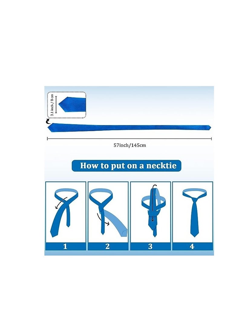 سيوسي مجموعة ربطات عنق من الساتان الصلب - 12 قطعة من ربطات العنق الملونة للرجال - مجموعة ربطات عنق رسمية للأعمال - مثالية للمناسبات الرسمية وحفلات الزفاف (النمط 4) - Image 2