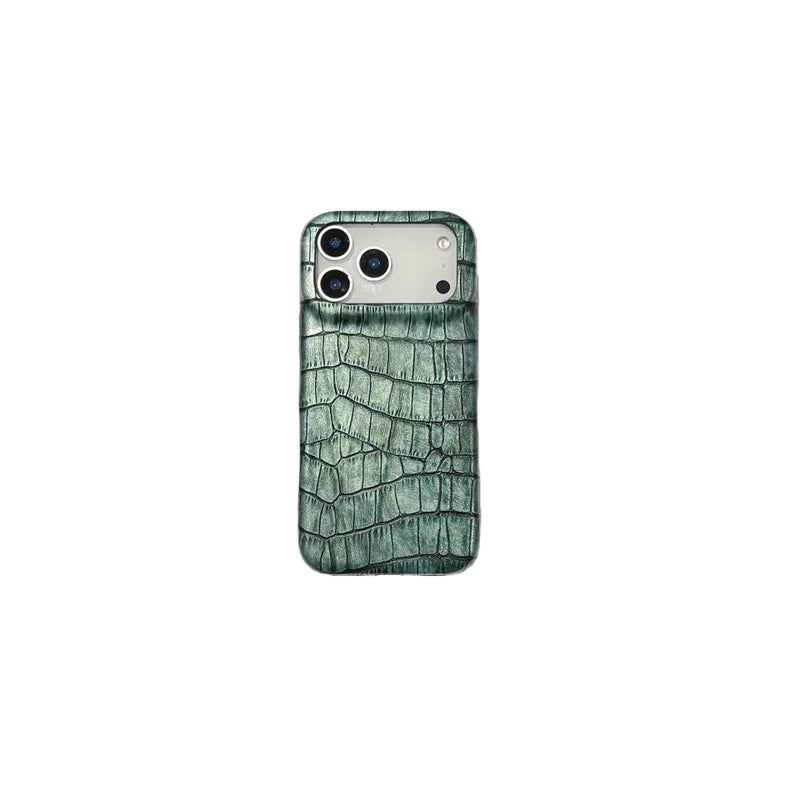 iPhone 16 Pro Max Leather Protective Texture for iPhone 16 16 Plus 16 Pro 16 Pro Max with Vintage Crocodile Texture and Anti Slip Grip - Image 5
