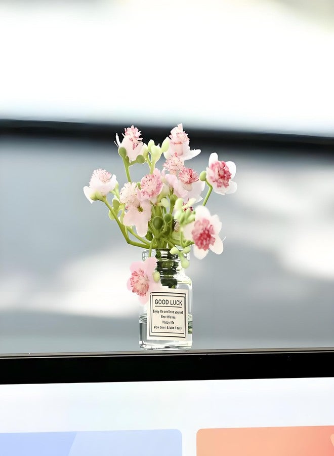 WinldMonmo 2Pcs Miniature Flower Vases with Peach Blossoms – Handmade Dollhouse Vases for Micro Landscape, Resin Floral Decorations for Fairy Garden Scenes, Home Shelf Styling, DIY Project and Table Centerpiece - Image 3