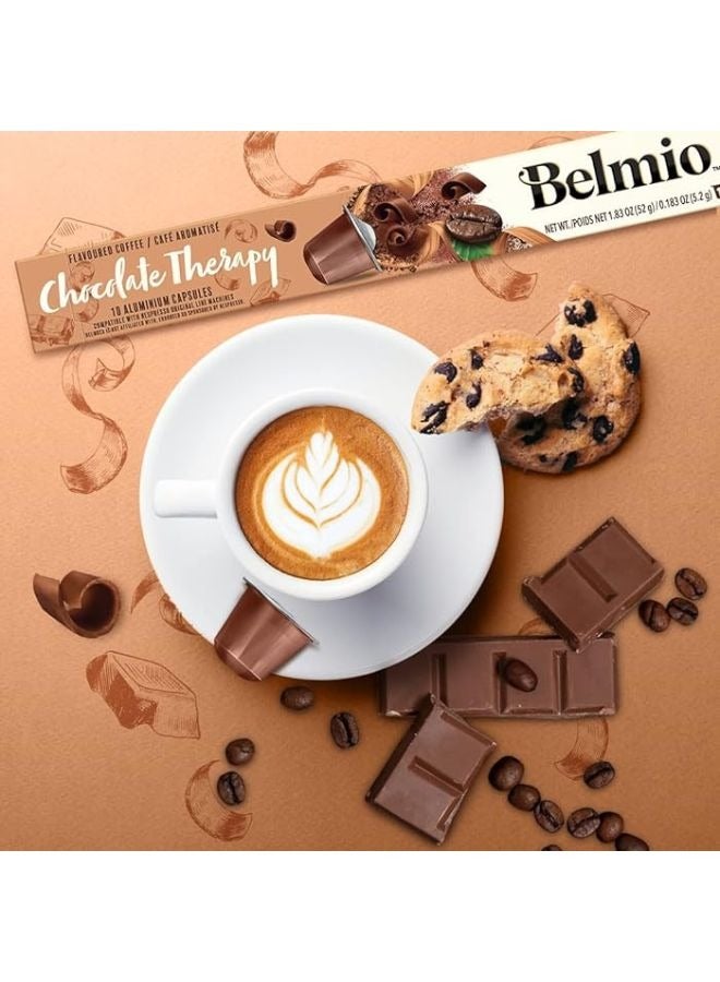 Belmio Chocolate Therapy Coffee Capsules, Intensity 6, Compatible with Nespresso Machine, 10 Capsules in 1 Sleeve - Image 2