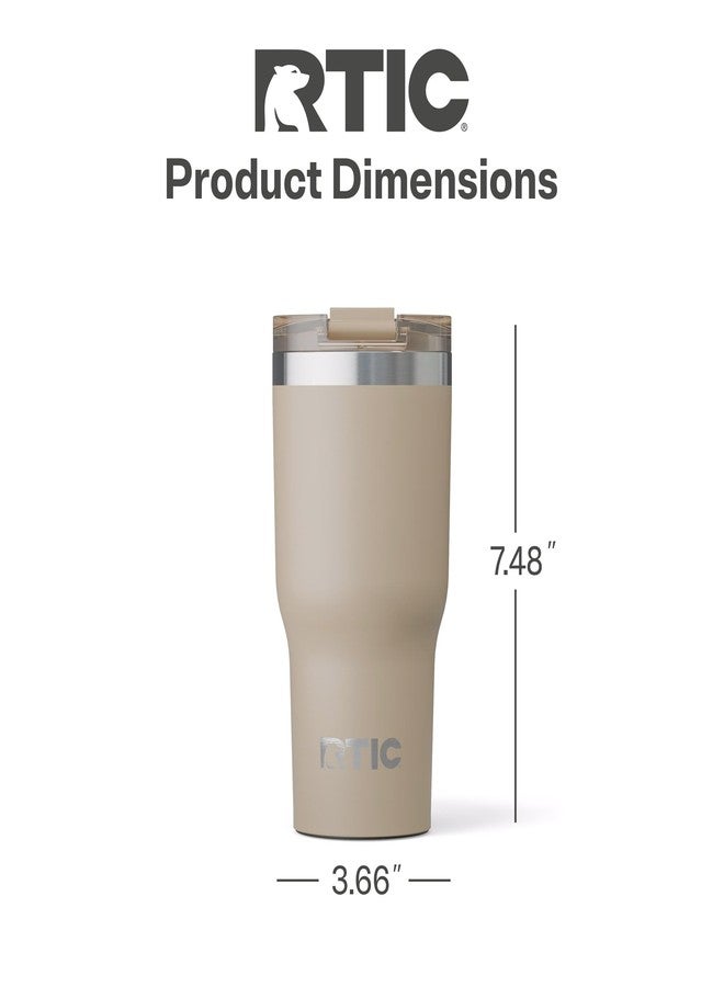 RTIC 20oz Essential Tumbler with Lid, Ceramic Lined, Insulated, Stainless Steel, Metal, Double Wall Vacuum-Insulation, Travel Cup for Iced Coffee, Tea, Hot and Cold Drink, Beach - Image 5