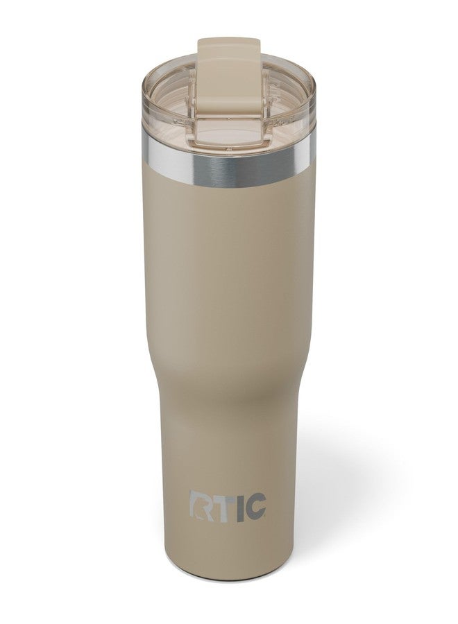 RTIC 20oz Essential Tumbler with Lid, Ceramic Lined, Insulated, Stainless Steel, Metal, Double Wall Vacuum-Insulation, Travel Cup for Iced Coffee, Tea, Hot and Cold Drink, Beach - Image 1