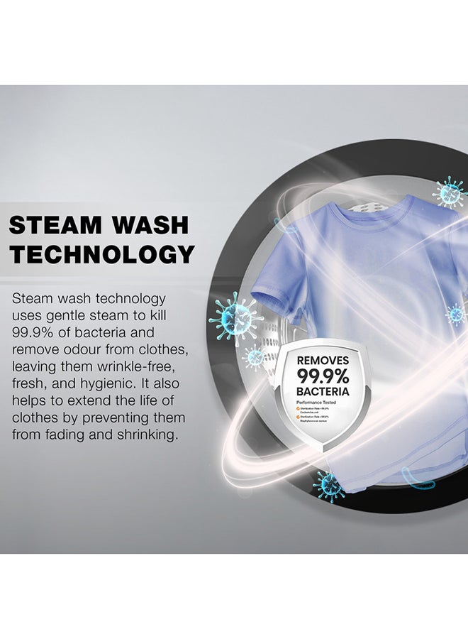 NIKAI 8KG 1200 RPM Front Load Washer With 16 Programs, Energy Saving BLDC Inverter Motor 5 Star Rating, Steam Wash, Digital LCD Display, Child Lock, Fully Automatic Washing Machine NWM801FN9S Silver 8 kg 109 kW NWM801FN9S Silver - Image 3