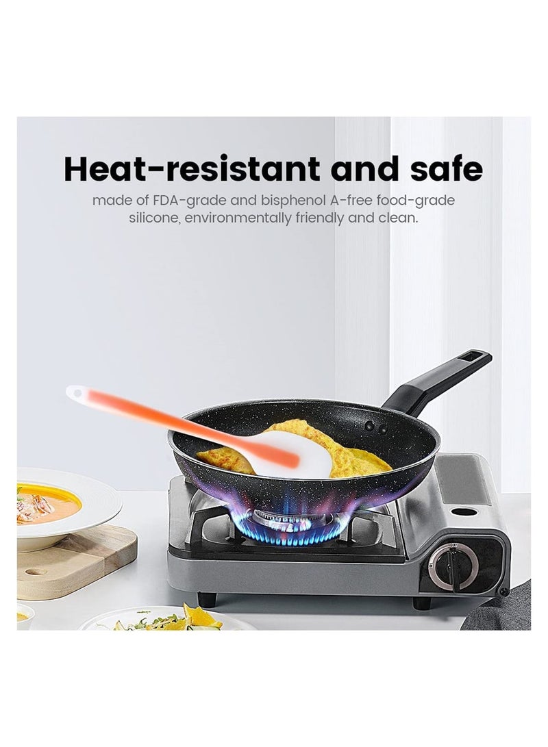 Luckam 4 Pcs Silicone Spatula Set, Heat Resistant Silicone Spatula Scraper Kitchen Utensils for Baking, Cooking, and Mixing High Heat Resistant Rubber Non Stick - Image 2