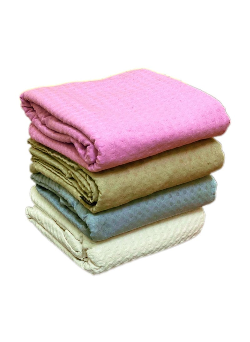 كوتن فايبس كوتون فايبس - ملاءة سرير مزدوجة 220×200 سم لون أخضر زيتوني - Image 4