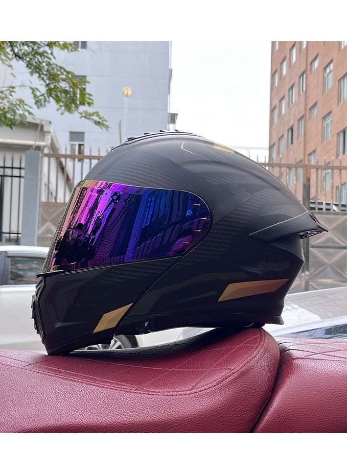 ORZ New Double Mirror Helmet Semi Full Cover Four Seasons Motorcycle Helmet  - Image 1