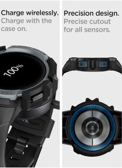 Spigen Rugged Armor Pro Case Cover For Samsung Galaxy Watch 5 With Band 40mm (2022) - Charcoal Gray  - Image 5