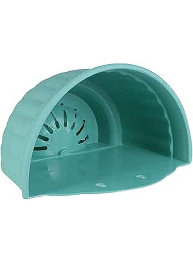 Indoor Outdoor Wall Hanging Planter Half Round Flower Pot Plastic Imitation Leather Small 13x18cm For Balcony Garden - Image 1