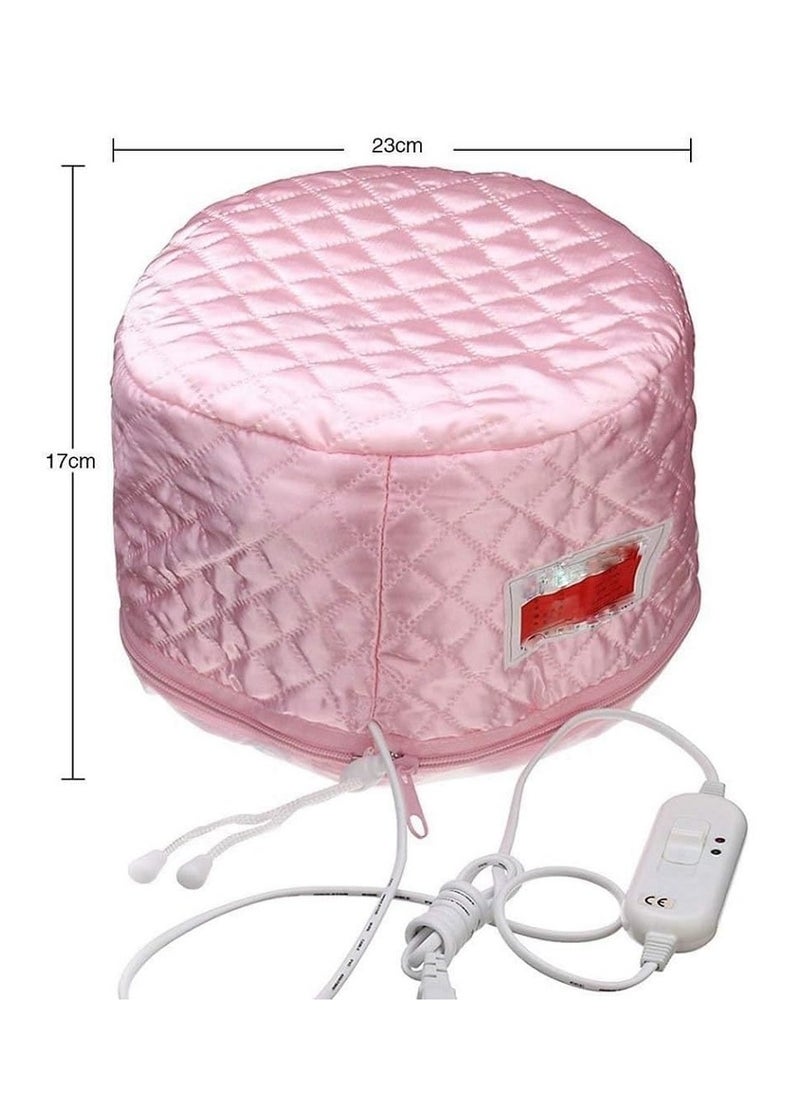 Generic Thermal Hair Spa Cap for Nourishing & Heating | Spa Cap Steamer Hot Cap for Hair Care, Beauty Steamer, Portable Hair Steam Cap (Pink)  - Image 4