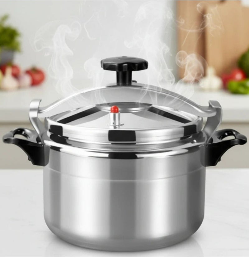 Premium Aluminum Pressure Cooker, 3L Capacity - Rapid Cooking Pot with Advanced Safety System, Even Heat Distribution & Heat-Resistant Handles - Silver - Image 2