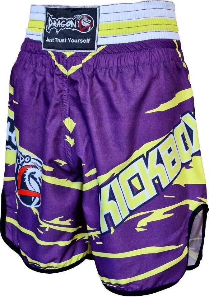 Dragondo KB246 Kickboxing Shorts Kickboxing Training Shorts Digital Printed Neon Shorts