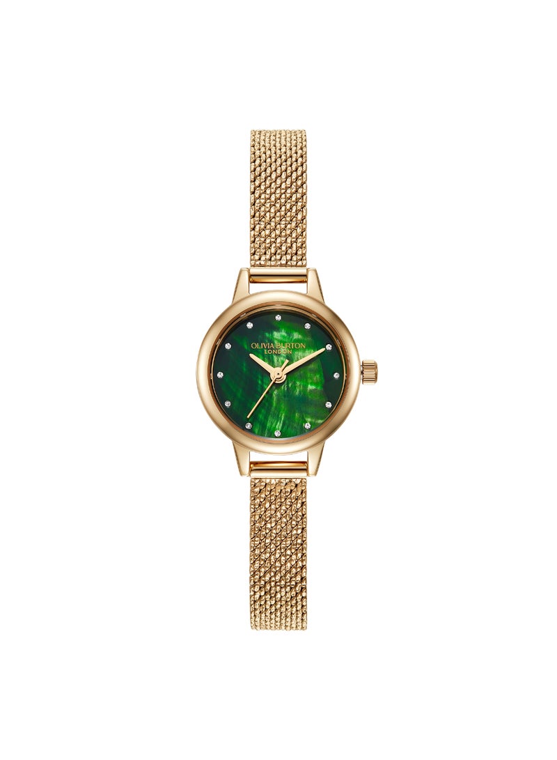 OLIVIA BURTON ROUND ANALOG WOMEN'S GREEN MOTHER OF PEARL CASE WATCH - 24000121 - Image 1