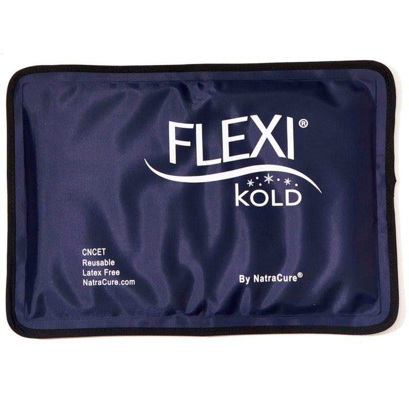 NatraCure FlexiKold Gel Soft Flexible Ice Packs for Injuries - Reusable Freezer Cold Pack, Cold Compress & Cooling Gel Pad for Face, Shoulder, Hip, Leg, Arm, Ankle & Foot Injury - Medium - 7.5â€ x 11.5â€ - Image 1
