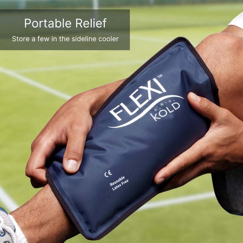 NatraCure FlexiKold Gel Soft Flexible Ice Packs for Injuries - Reusable Freezer Cold Pack, Cold Compress & Cooling Gel Pad for Face, Shoulder, Hip, Leg, Arm, Ankle & Foot Injury - Medium - 7.5â€ x 11.5â€ - Image 4