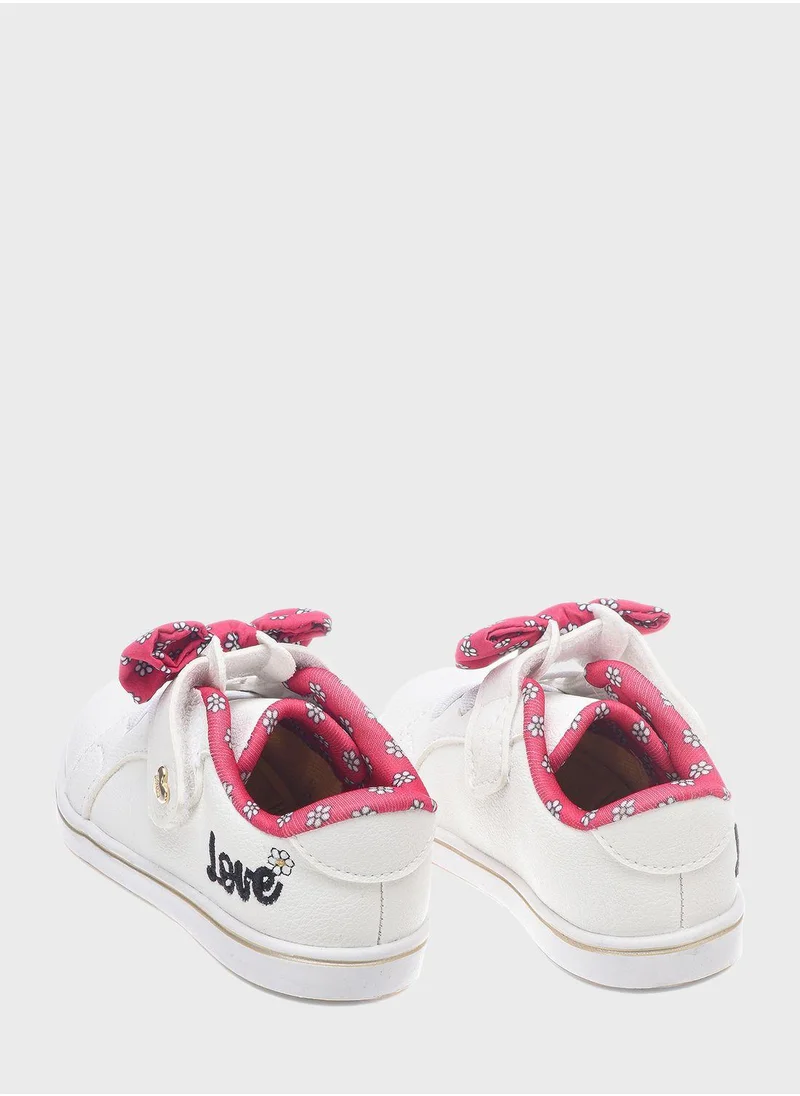 Klin Kids Front Bow Low Top Sneakers