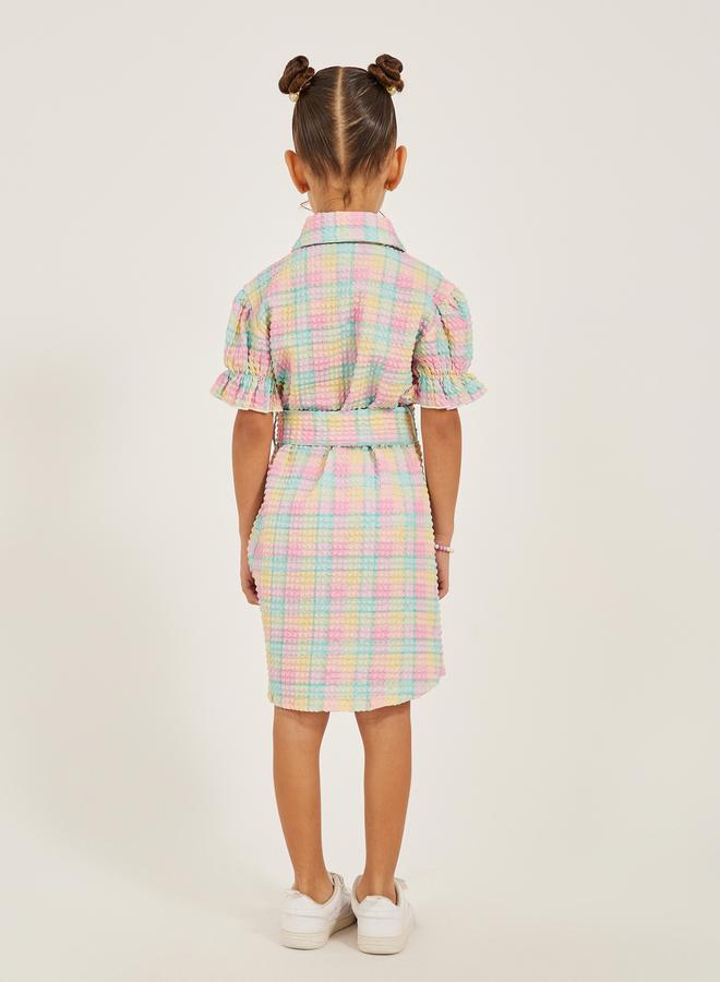 Styli Pastel Plaid Shirtdress  - Image 4