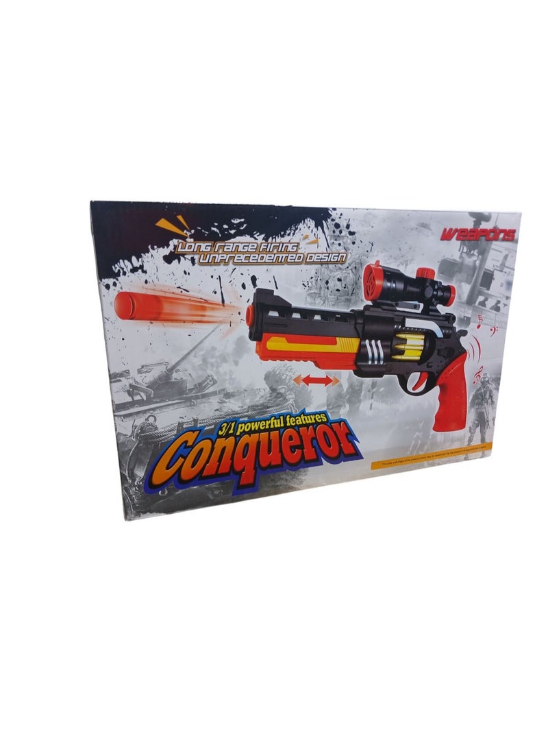 Gel Ball and Target Gun (2 in 1) Kids Full Bullets - Gun with Safe Full Coated Sticky Bullets for Kids - Target Gun - Kids Machine Gun - Kids Birthday Gift Gun - Full Bullet Gun Toy, Kids Action Toy Gun, Soft Foam Bullet Gun  - Image 2