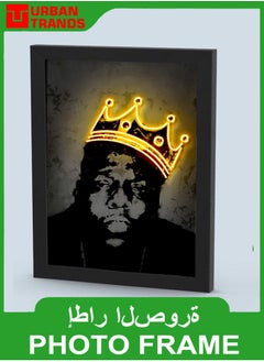 URBANTRANDS Biggie Neon Wall Decor Poster With Frame Multicolour  - Image 1