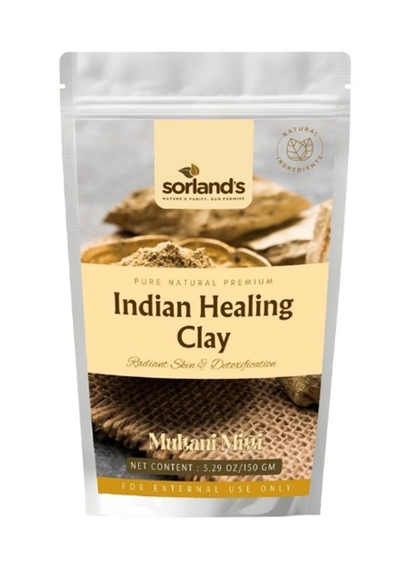 Sorland's - Pure India Healing Clay (Multani Mitti)-150 Gram For Skin Radiant And Detoxification - Image 1