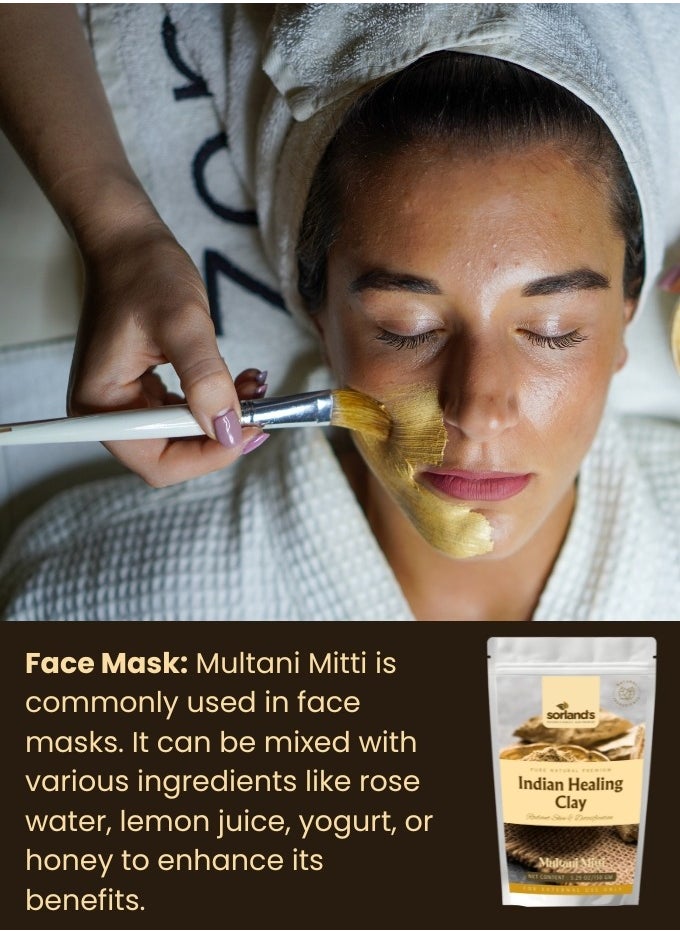 Sorland's - Pure India Healing Clay (Multani Mitti)-150 Gram For Skin Radiant And Detoxification - Image 1