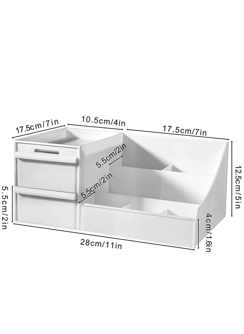 XiuWoo - Multi-functional Desktop Makeup Cosmetic Storage Organizer and Desk Dresser with Drawers for Home, Offices - Image 1