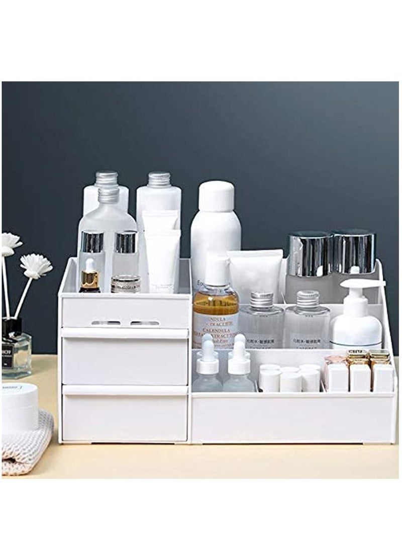 XiuWoo - Multi-functional Desktop Makeup Cosmetic Storage Organizer and Desk Dresser with Drawers for Home, Offices - Image 1