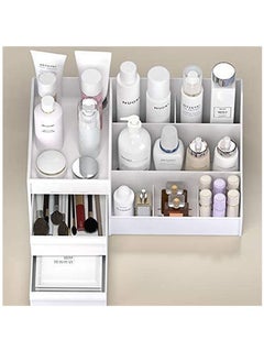 XiuWoo Multi-functional Desktop Makeup Cosmetic Storage Organizer and Desk Dresser with Drawers for Home, Offices  - Image 4
