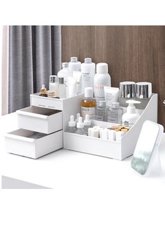 XiuWoo Multi-functional Desktop Makeup Cosmetic Storage Organizer and Desk Dresser with Drawers for Home, Offices  - Image 5