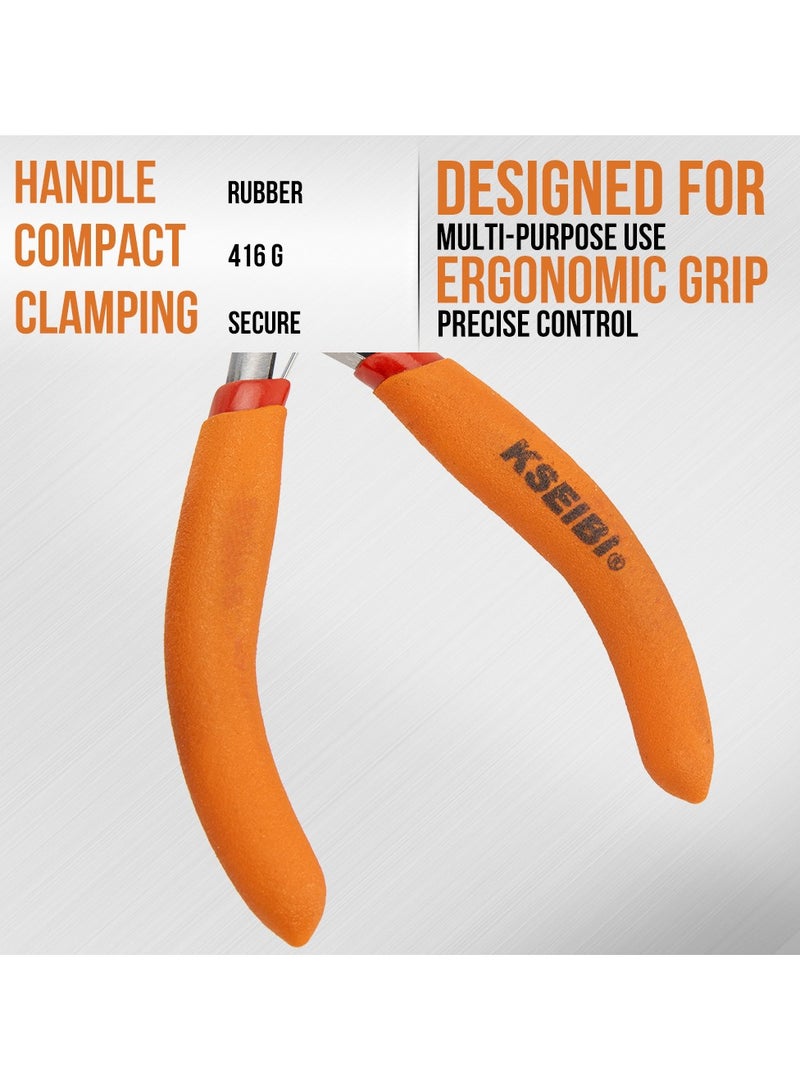 KSEIBI Mini Plier Set PVC Pattern 5-Pc, includes: Combination, Diagonal, Bent, Needle, Long Nose, For Holding & Cutting hard and soft Wires/Removing Nailsl/.Precise Jewelry Making, Electronics Repair. - Image 3