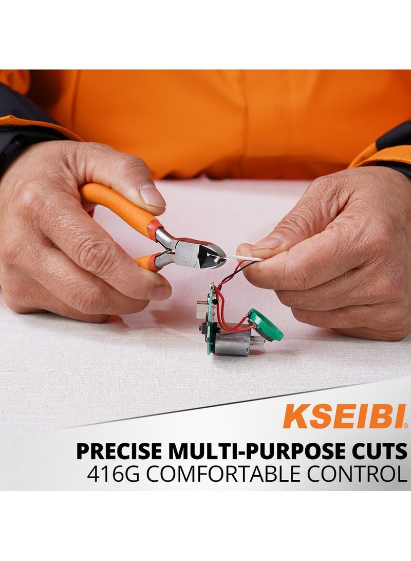 KSEIBI Mini Plier Set PVC Pattern 5-Pc, includes: Combination, Diagonal, Bent, Needle, Long Nose, For Holding & Cutting hard and soft Wires/Removing Nailsl/.Precise Jewelry Making, Electronics Repair. - Image 5