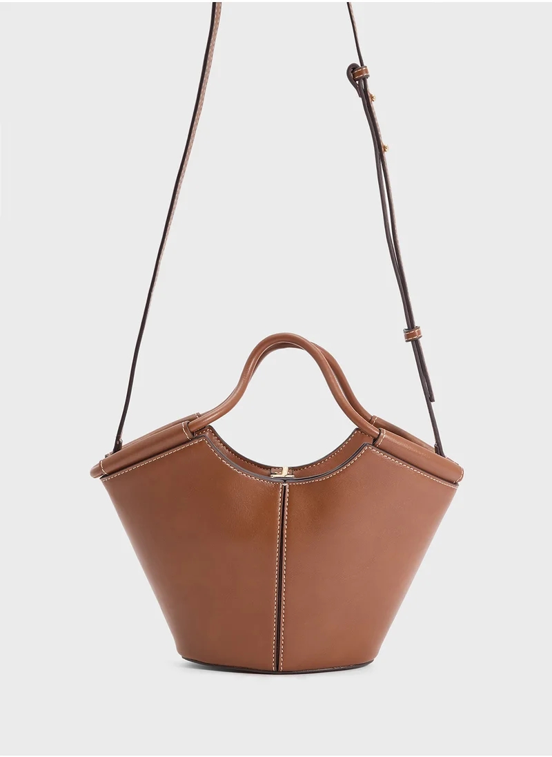 MANGO Mini Shopper-Style Shoulder Bag