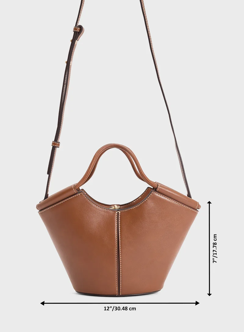 MANGO Mini Shopper-Style Shoulder Bag
