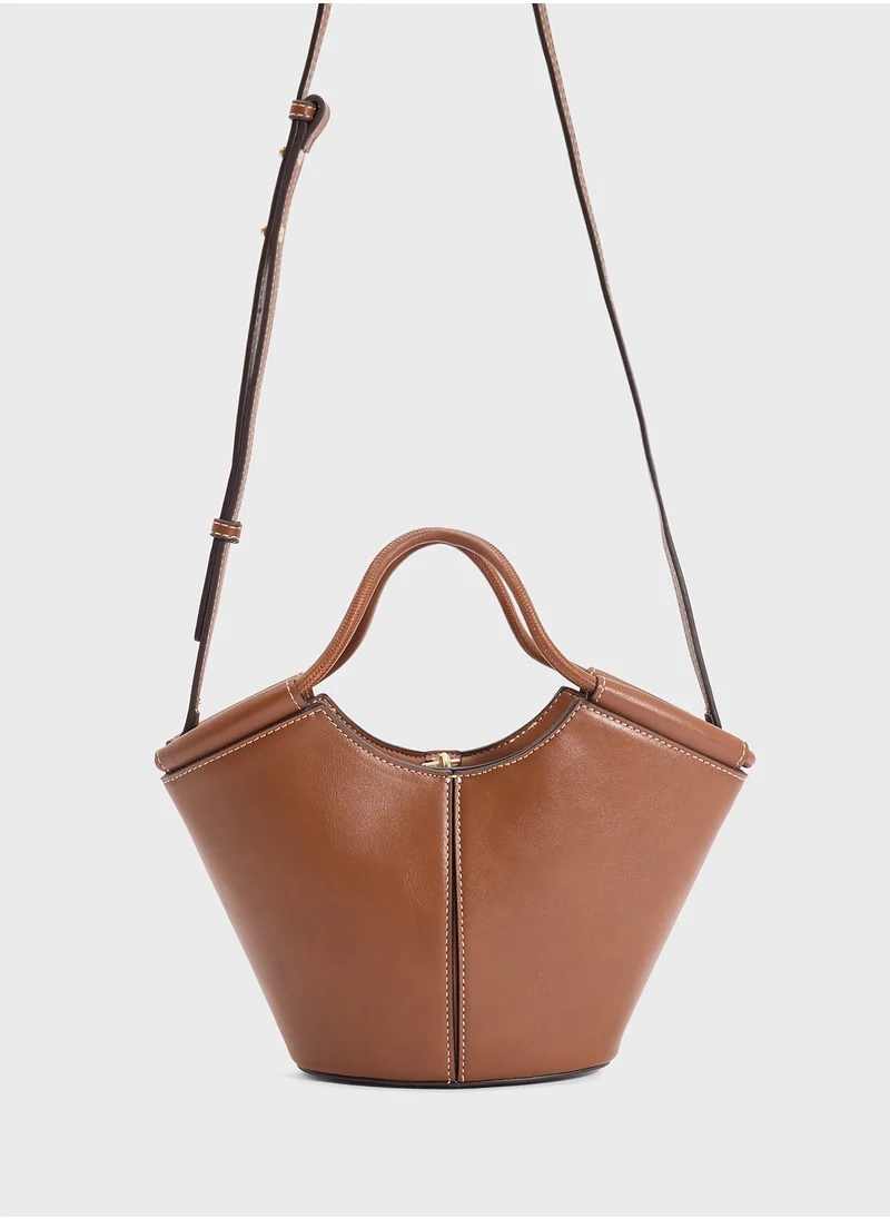 MANGO Mini Shopper-Style Shoulder Bag