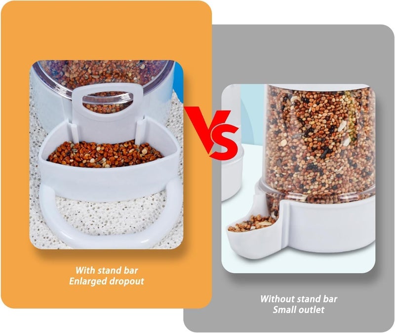 YHCG Practical build 2 Pcs Bird Feeder Water Dispenser, Bird Feeder and Drinker Set, Automatic Bird Feeder for Cage, Hanging Bird Food Bowl, Bird Cage Accessories for Hamsters, Pigeons, Parrot and Small Animal Classic modern blend design - Image 5
