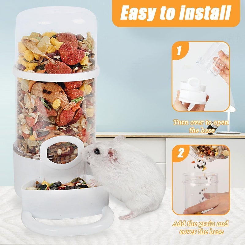 YHCG Practical build 2 Pcs Bird Feeder Water Dispenser, Bird Feeder and Drinker Set, Automatic Bird Feeder for Cage, Hanging Bird Food Bowl, Bird Cage Accessories for Hamsters, Pigeons, Parrot and Small Animal Classic modern blend design - Image 4