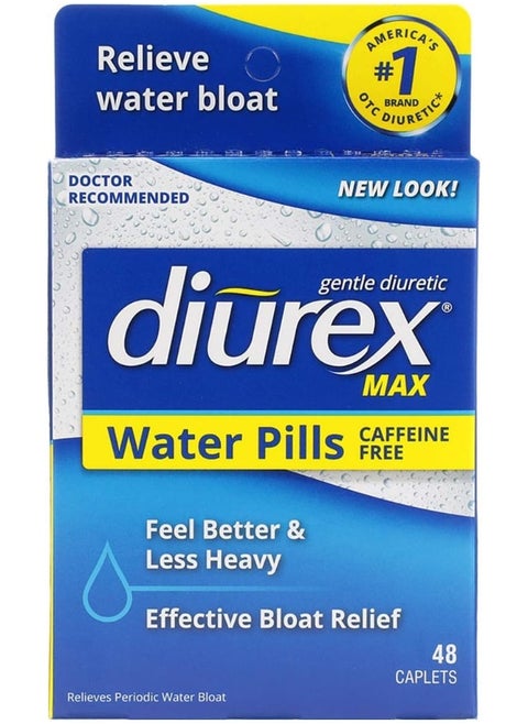 Max - Maximum Strength Caffeine-Free Diuretic Water Pills - 48 Count
