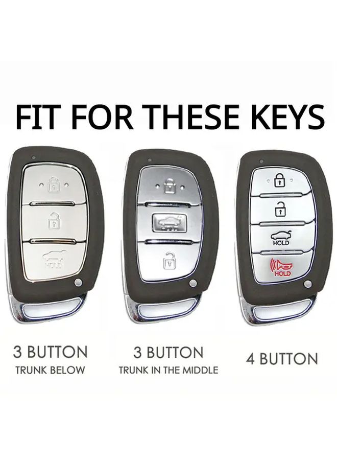 Transparent Black TPU Car Key Case Cover For Multiple Hyundai Models - Image 3