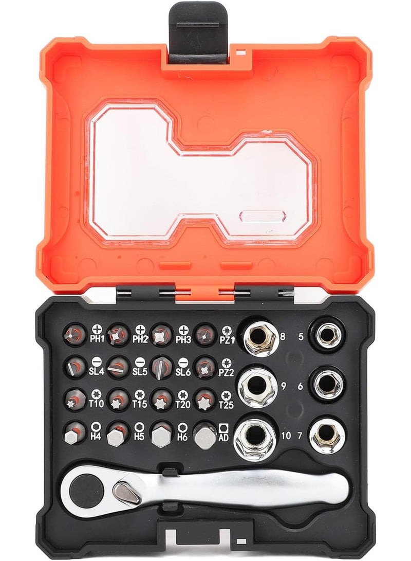 GGOOT 23PCS Screwdriver Bit Set Multifunctional S2 Bit Ratchet Sleeve Combination Bit Set Hardware Tools  - Image 2