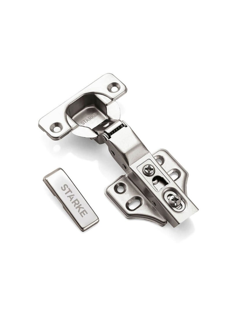 Pack of 1 Half Over Lay Soft Close Fast Mounted 1 Section Force Buffering Hinge - Silver, 105 Degree Opening Angle, 14-22 mm Application, Protective Cover & Screws included. - pzsku/Z0E473A9236282E521D78Z/45/_/1708407206/43ad416c-fd80-435f-af44-d6e17d49c64a