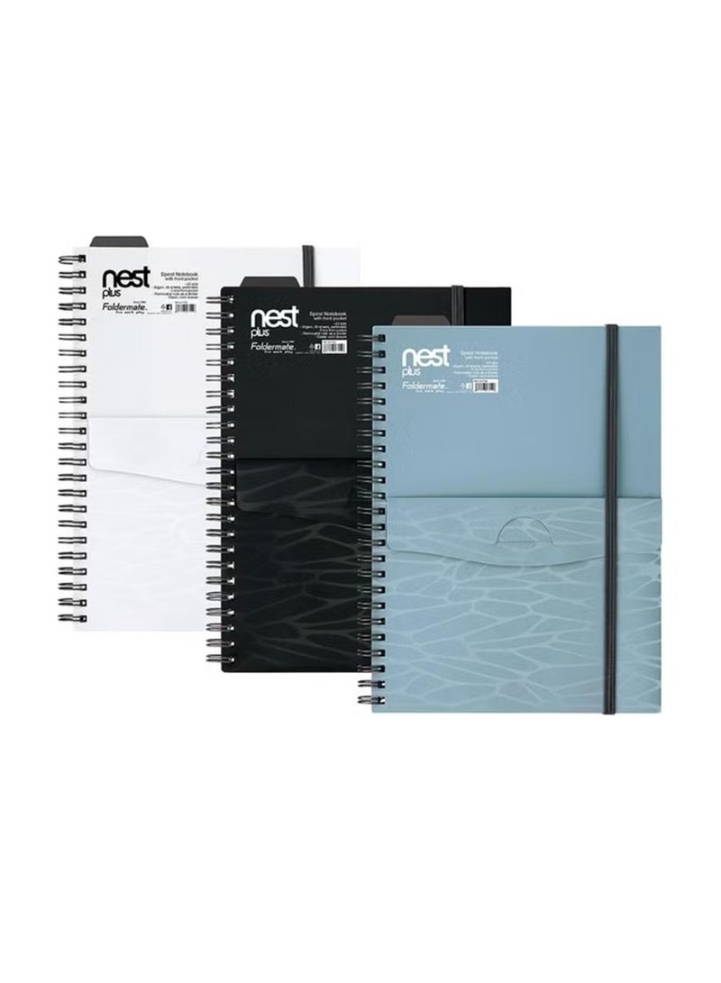 Foldermate 1-Piece A5 Size Spiral Lined Notebook 70 Sheets Assorted Colours - Image 4